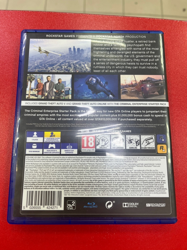 Игра Sony PS 4 GTA V